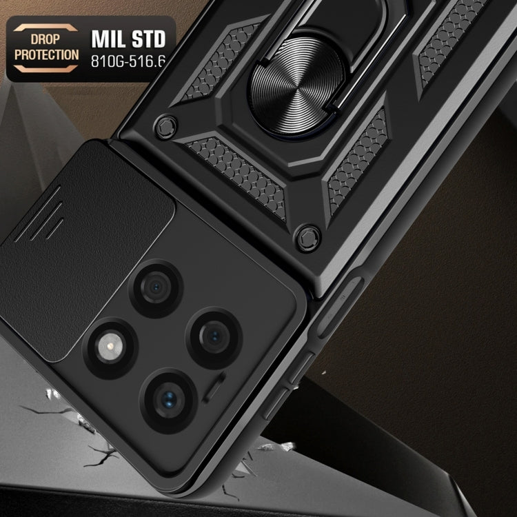 For Honor X8b Sliding Camera Cover Design TPU+PC Phone Case(Gold)