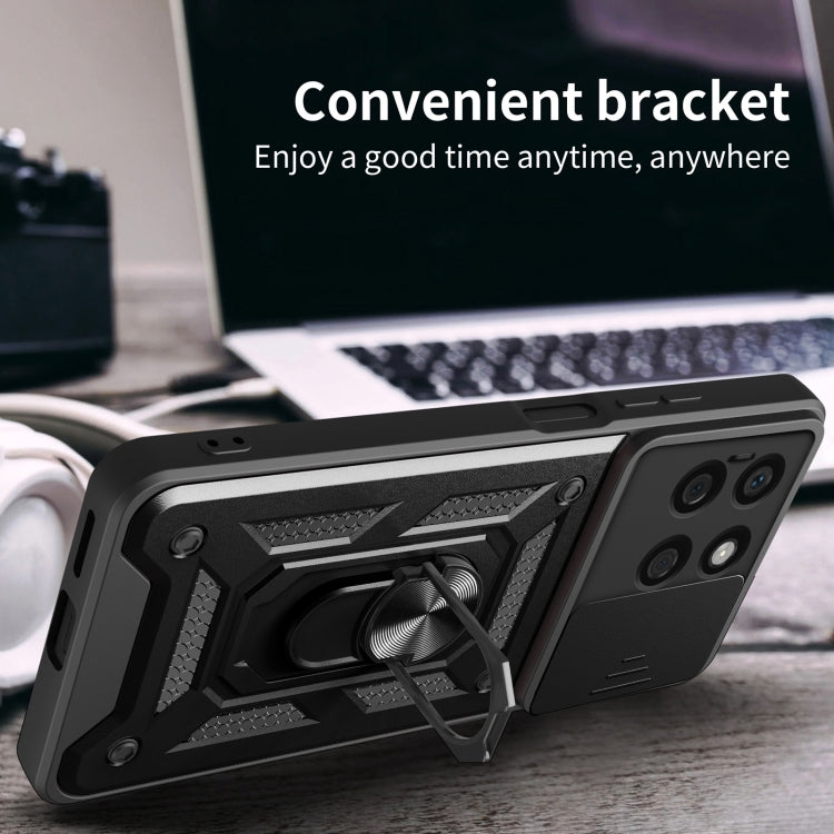 For Honor X8b Sliding Camera Cover Design TPU+PC Phone Case(Silver)