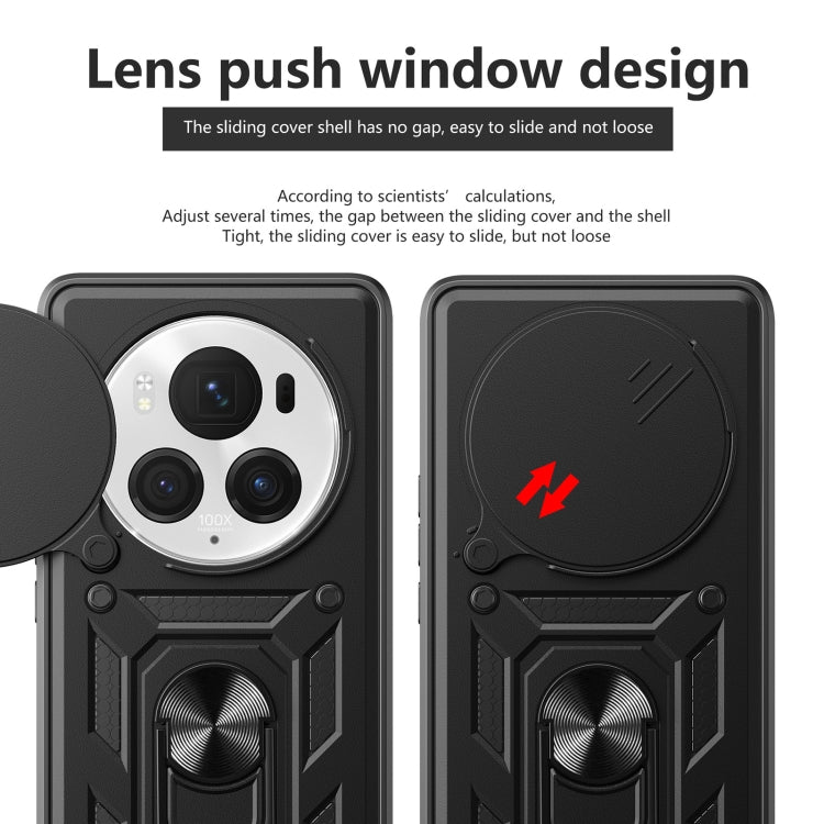 For Honor Magic6 Pro Sliding Camera Cover Design TPU+PC Phone Case(Red)