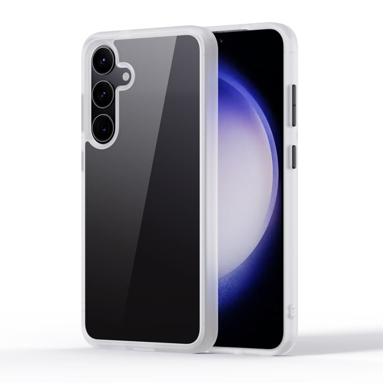 For Samsung Galaxy S24 5G Ming Shield Hybrid Frosted Transparent PC + TPU Scratchproof Phone Case(Frosted White)