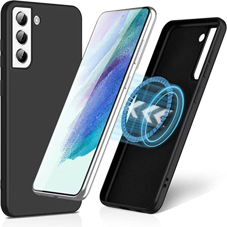 For Samsung Galaxy S24 5G MagSafe Magnetic Liquid Silicone Phone Case(Black)