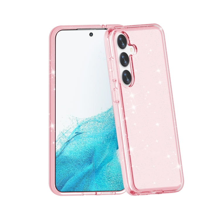 For Samsung Galaxy S24 5G Shockproof Terminator Glitter Powder Phone Case(Pink)