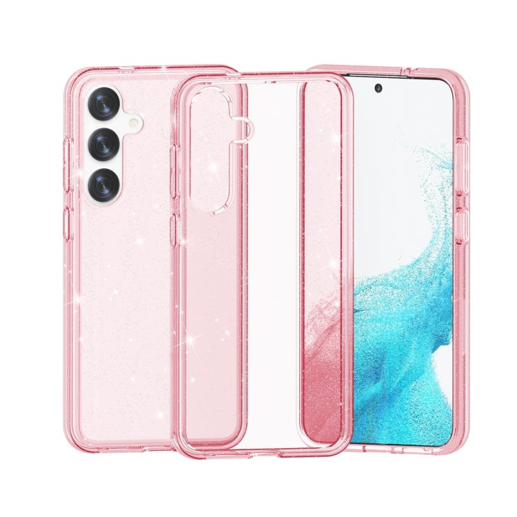 For Samsung Galaxy S24 5G Shockproof Terminator Glitter Powder Phone Case(Pink)