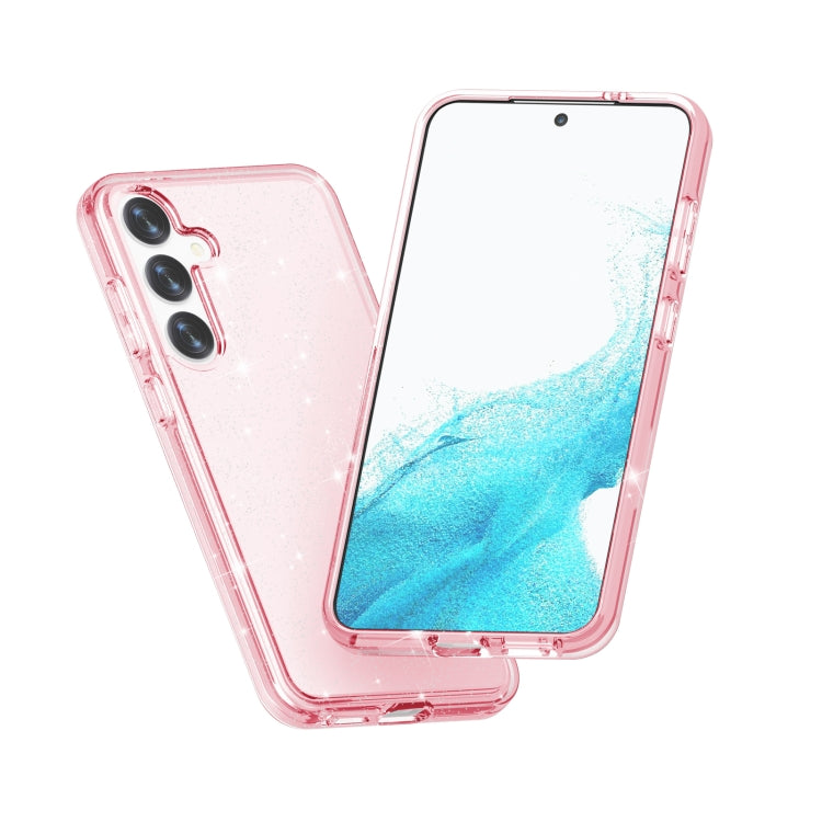 For Samsung Galaxy S24 5G Shockproof Terminator Glitter Powder Phone Case(Pink)