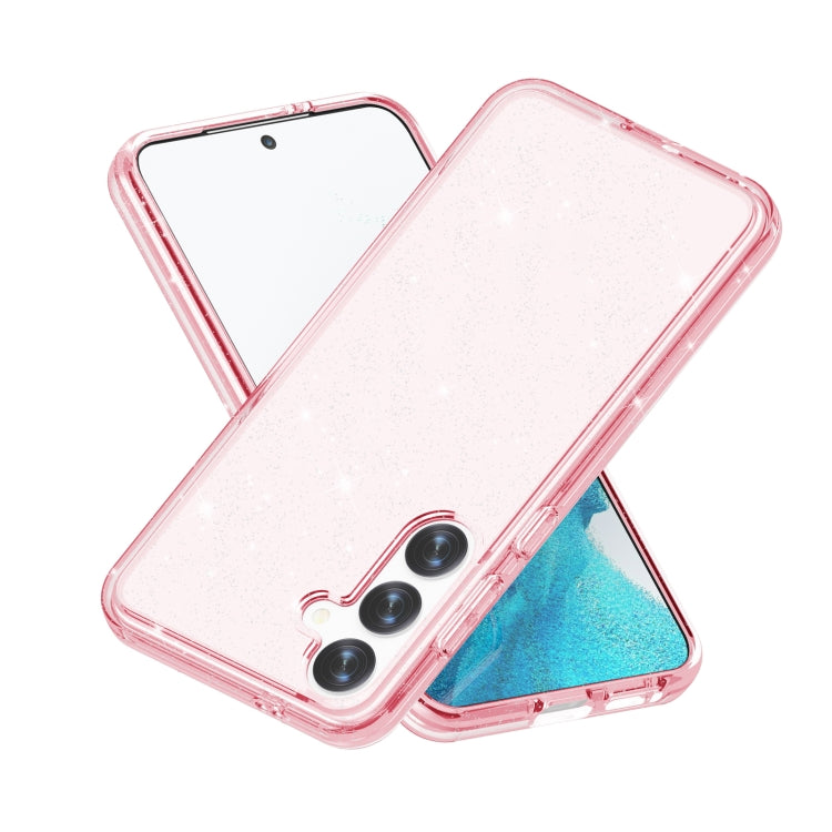 For Samsung Galaxy S24 5G Shockproof Terminator Glitter Powder Phone Case(Pink)