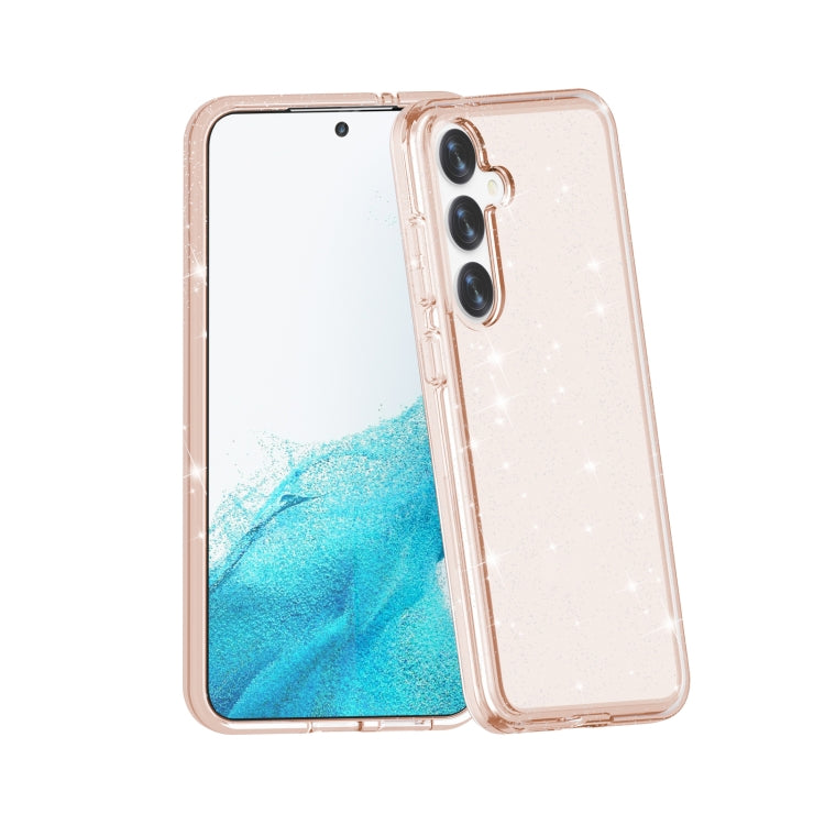 For Samsung Galaxy S24 5G Shockproof Terminator Glitter Powder Phone Case(Gold)