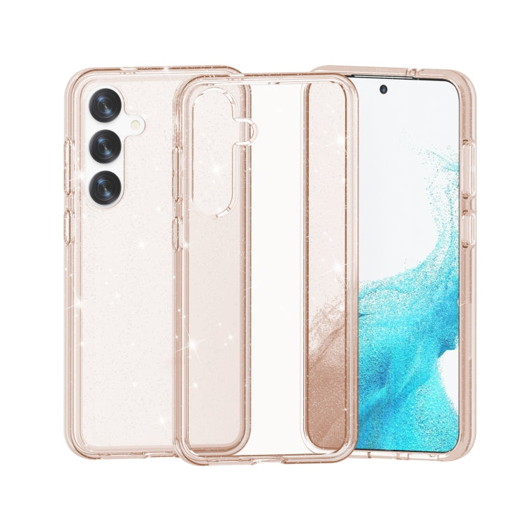For Samsung Galaxy S24 5G Shockproof Terminator Glitter Powder Phone Case(Gold)