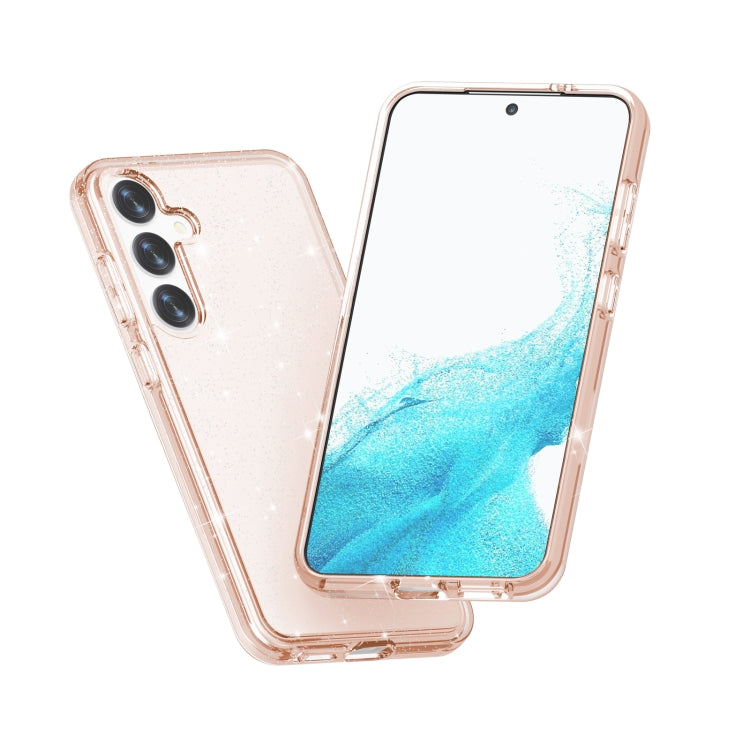 For Samsung Galaxy S24 5G Shockproof Terminator Glitter Powder Phone Case(Gold)