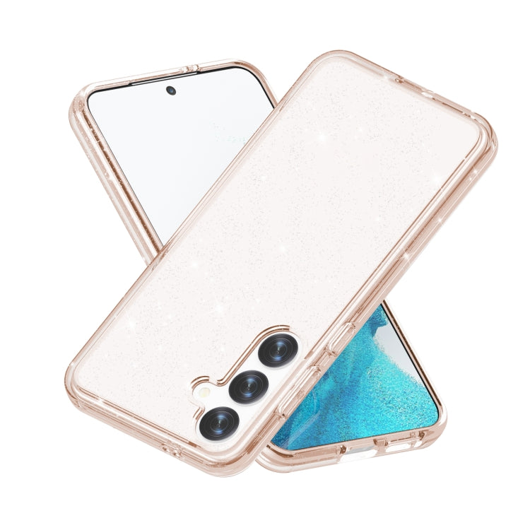 For Samsung Galaxy S24 5G Shockproof Terminator Glitter Powder Phone Case(Gold)