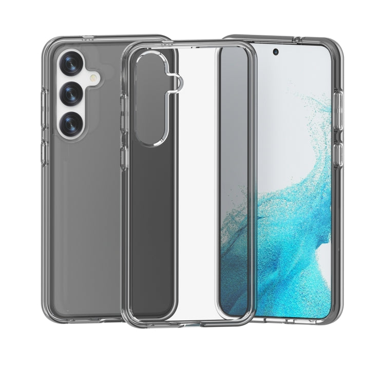 For Samsung Galaxy S24 5G Shockproof Terminator Glitter Powder Phone Case(Transparent Black)