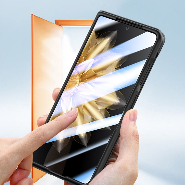 For Honor Magic V2 Integrated Skin Feel PC Phone Case with Pen / Pen Box(Black)