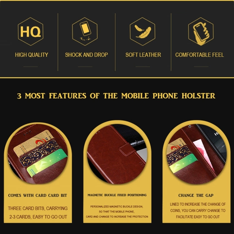 For Samsung Galaxy S24 5G idewei Crazy Horse Texture Leather Phone Case(Yellow)