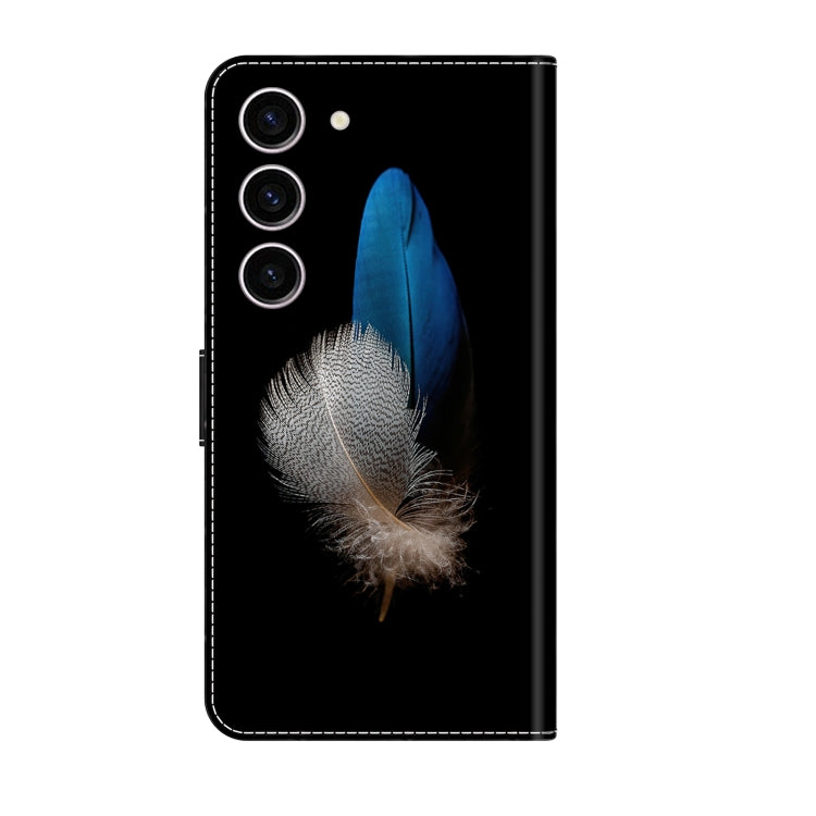 For Samsung Galaxy S24 5G Crystal 3D Shockproof Protective Leather Phone Case(Two Branches)