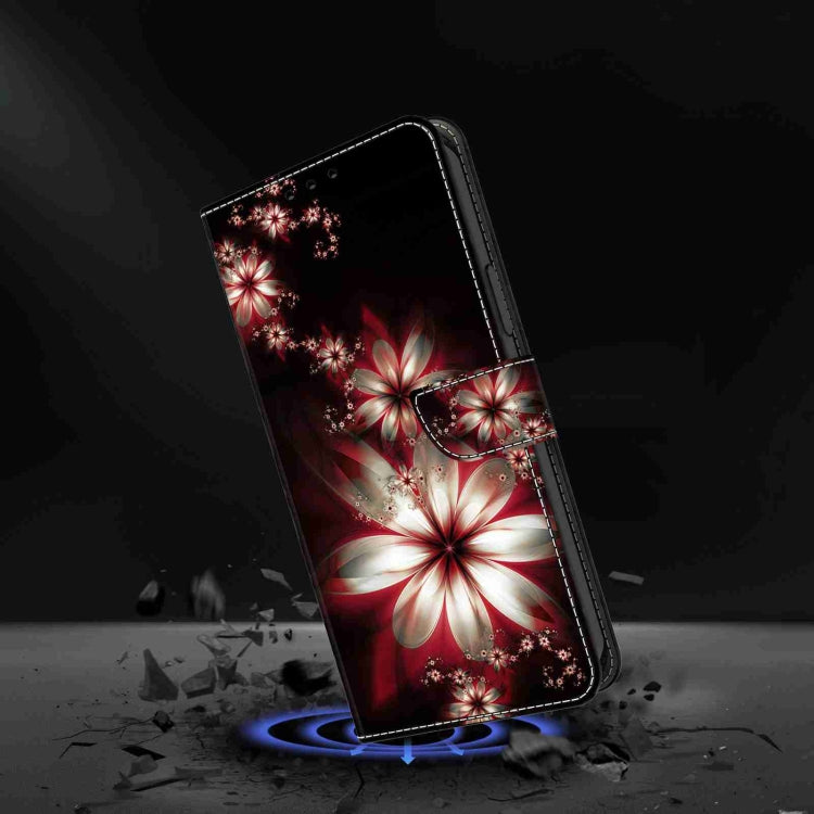 For Honor Magic5 Pro Crystal 3D Shockproof Protective Leather Phone Case(Fantastic Flower)