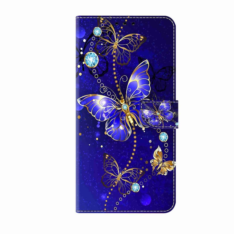 For Honor Magic5 Pro Crystal 3D Shockproof Protective Leather Phone Case(Diamond Butterfly)