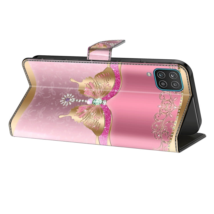 For Honor Magic6 Lite Crystal 3D Shockproof Protective Leather Phone Case(Pink Bottom Butterfly)