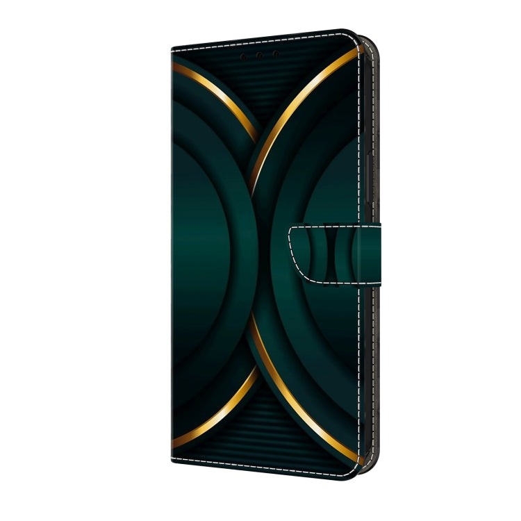 For Honor Magic6 Lite Crystal 3D Shockproof Protective Leather Phone Case(Gold Outline)