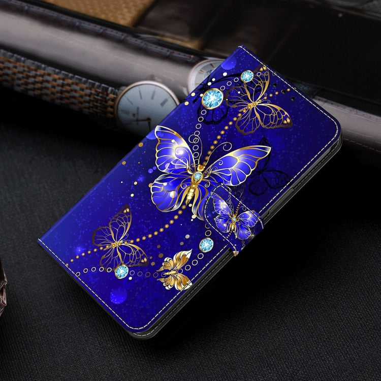 For Honor Magic6 Lite Crystal 3D Shockproof Protective Leather Phone Case(Diamond Butterfly)