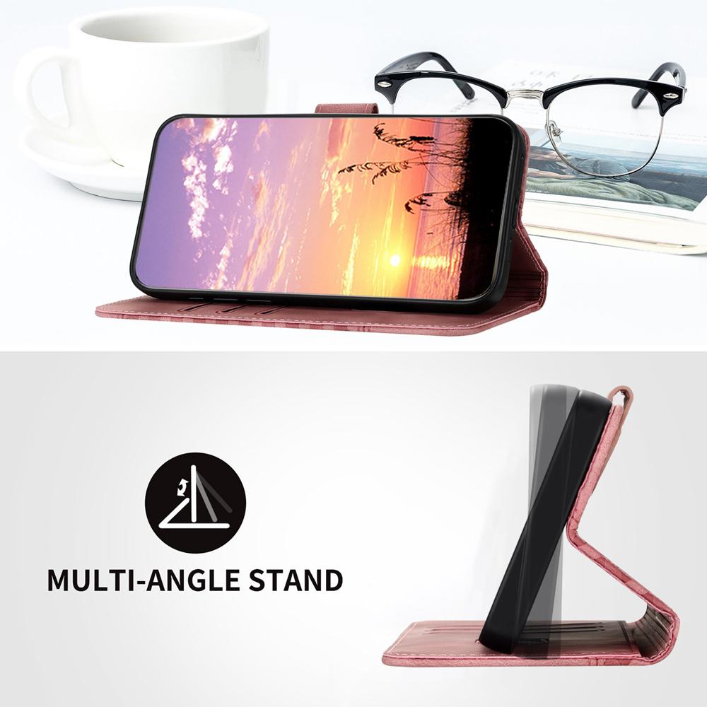 For OPPO K13 5G Elephant Head Embossed Phone Leather Case with Lanyard(Pink)