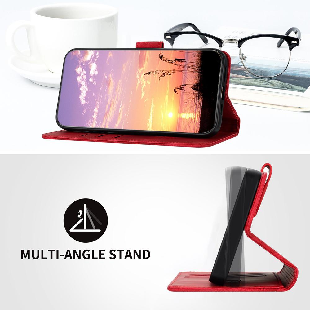 For OPPO K13 5G Elephant Head Embossed Phone Leather Case with Lanyard(Red)