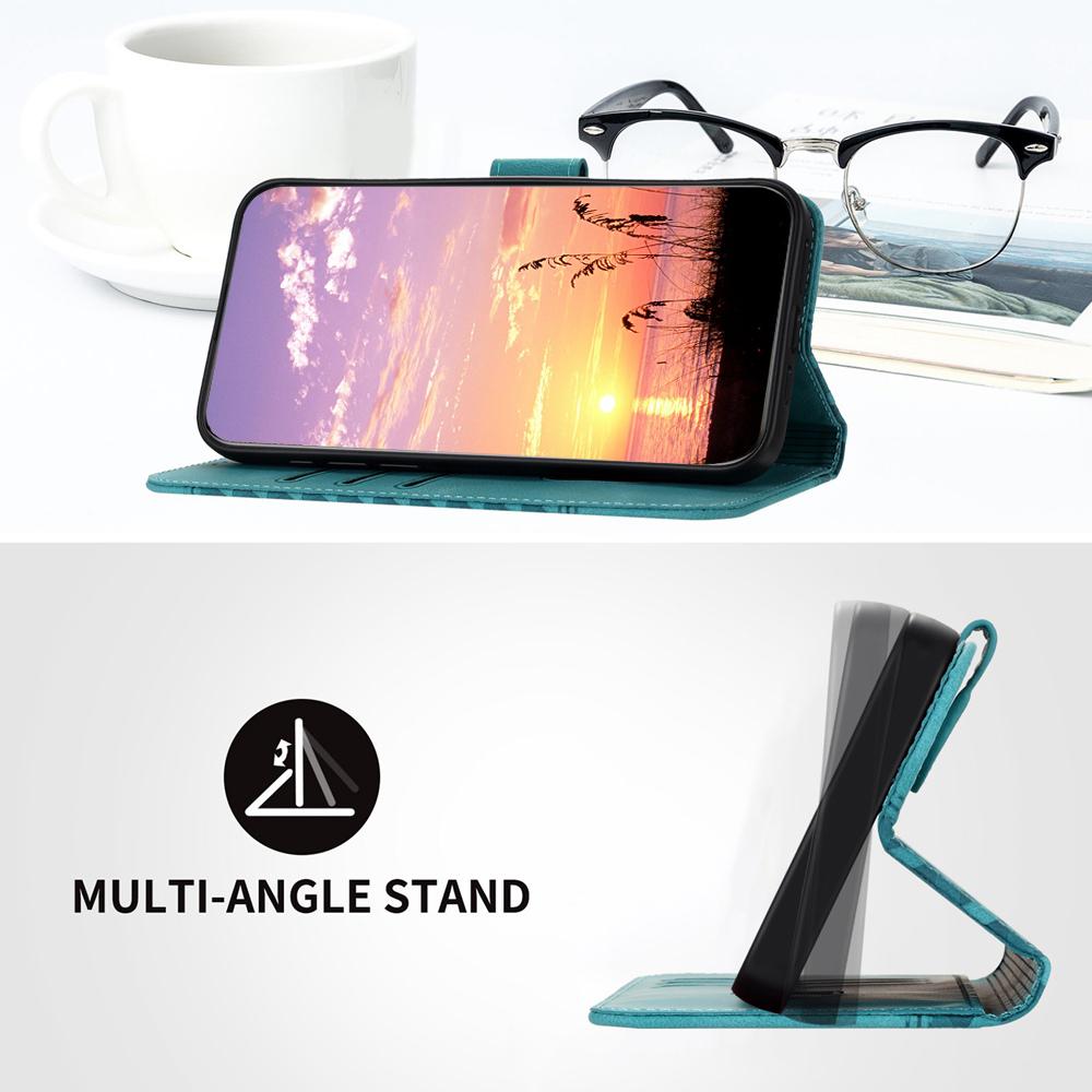 For OPPO K13 5G Elephant Head Embossed Phone Leather Case with Lanyard(Light Blue)