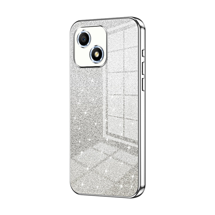 For Honor Play 30 Gradient Glitter Powder Electroplated Phone Case(Silver)
