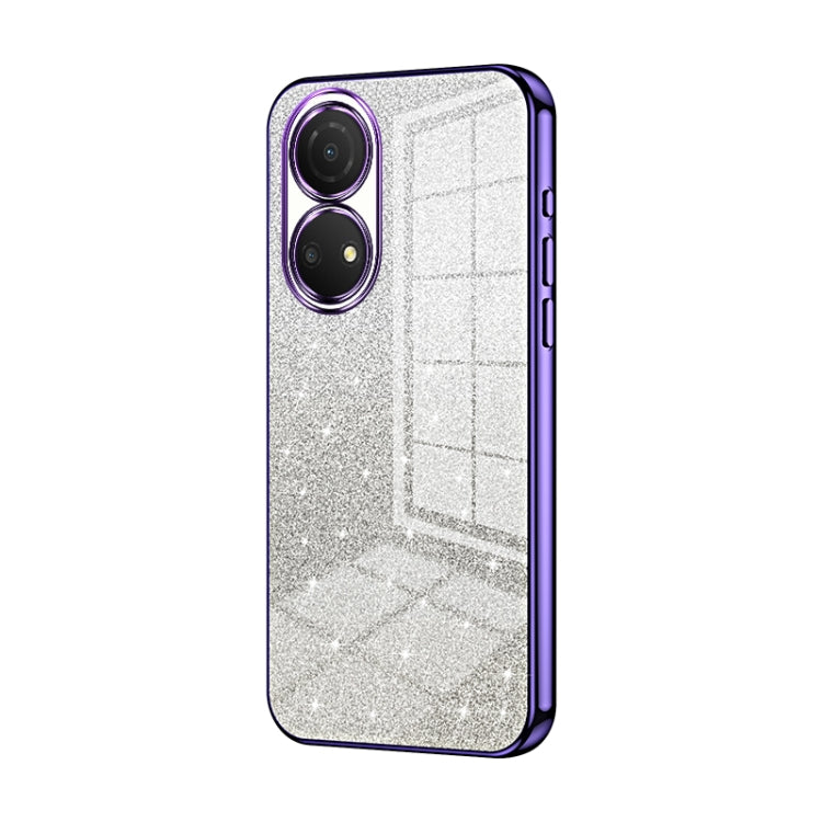 For Honor Play 30 Plus Gradient Glitter Powder Electroplated Phone Case(Purple)