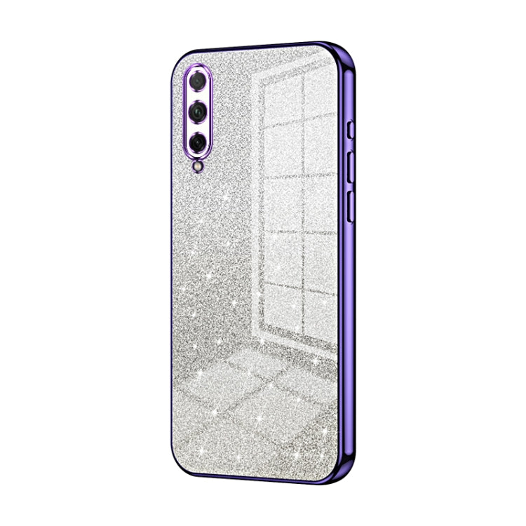 For Honor 30i Gradient Glitter Powder Electroplated Phone Case(Purple)