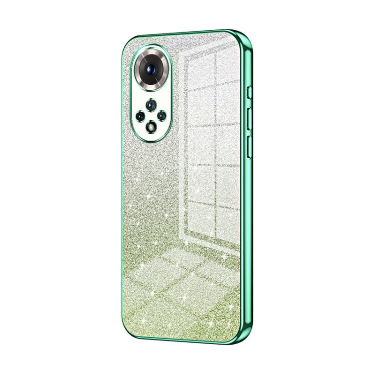 For Honor 50 / Huawei nova 9 Gradient Glitter Powder Electroplated Phone Case(Green)