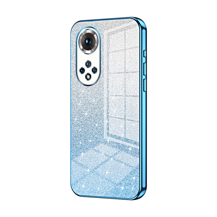 For Honor 50 Pro / Huawei nova 9 Pro Gradient Glitter Powder Electroplated Phone Case(Blue)