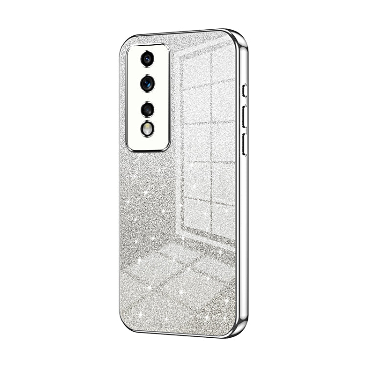 For Honor 80 GT Gradient Glitter Powder Electroplated Phone Case(Silver)
