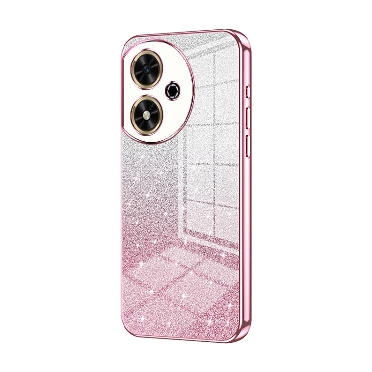 For Honor Play 50 Gradient Glitter Powder Electroplated Phone Case(Pink)