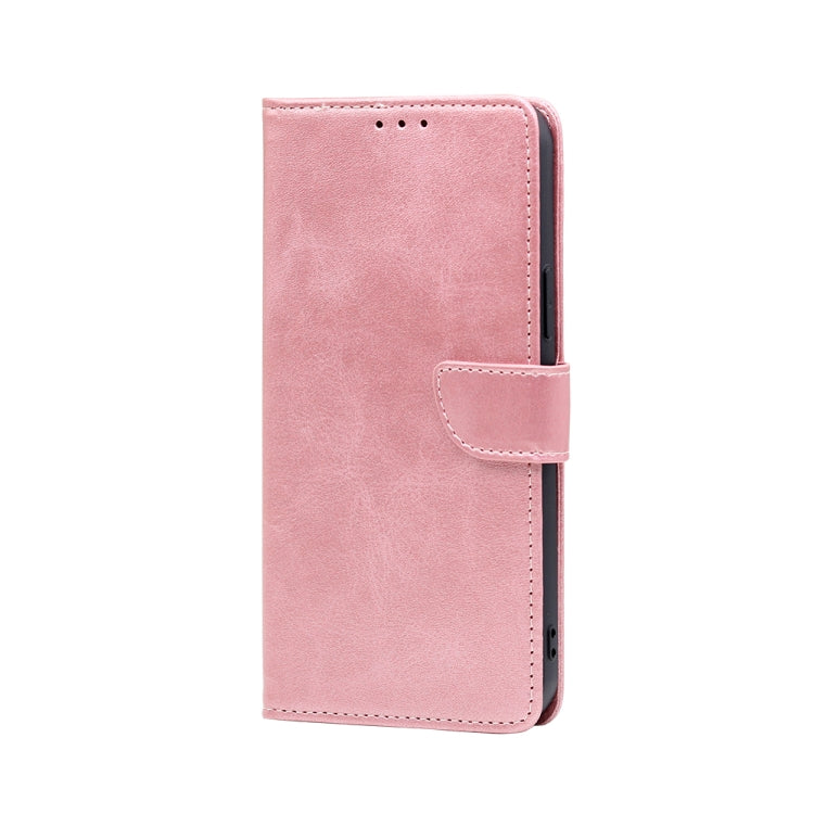 For Honor X6a 4G Calf Texture Buckle Flip Leather Phone Case(Rose Gold)