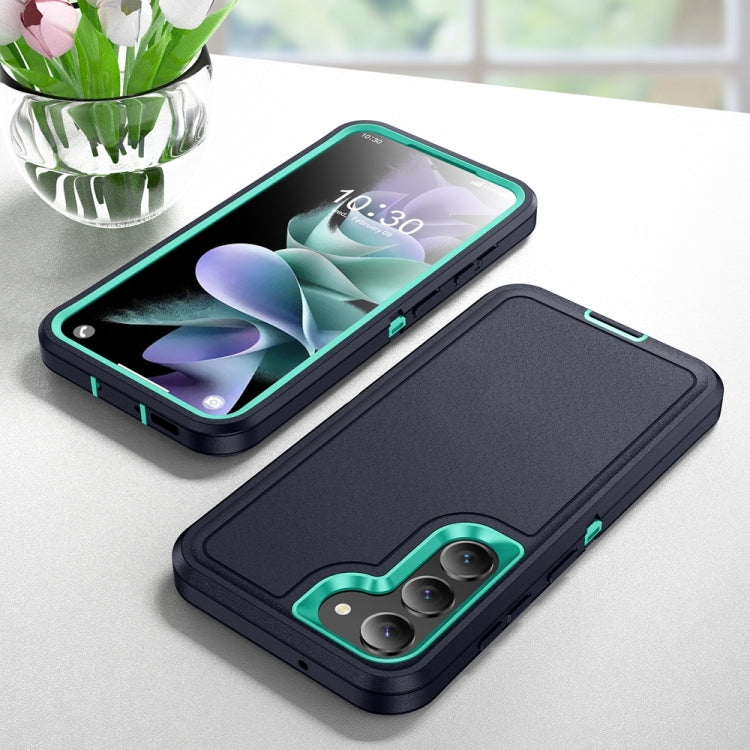 For Samsung Galaxy S24 5G Life Waterproof Rugged Phone Case(Dark Blue + Light Blue)