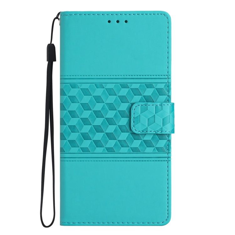 For Honor 90 Diamond Embossed Skin Feel Leather Phone Case(Blue)