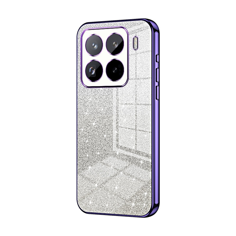 For Xiaomi 15 Pro Gradient Glitter Powder Electroplated Phone Case(Purple)