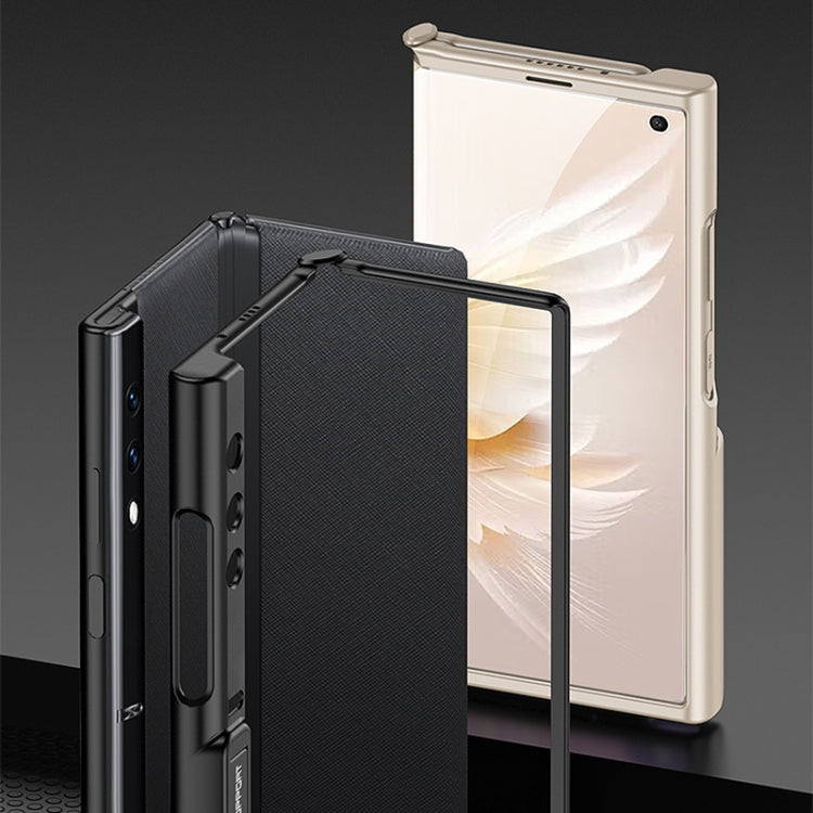 For Honor V Purse GKK Ultra-thin Full Coverage Shockproof Phone Case with Holder(Gold)