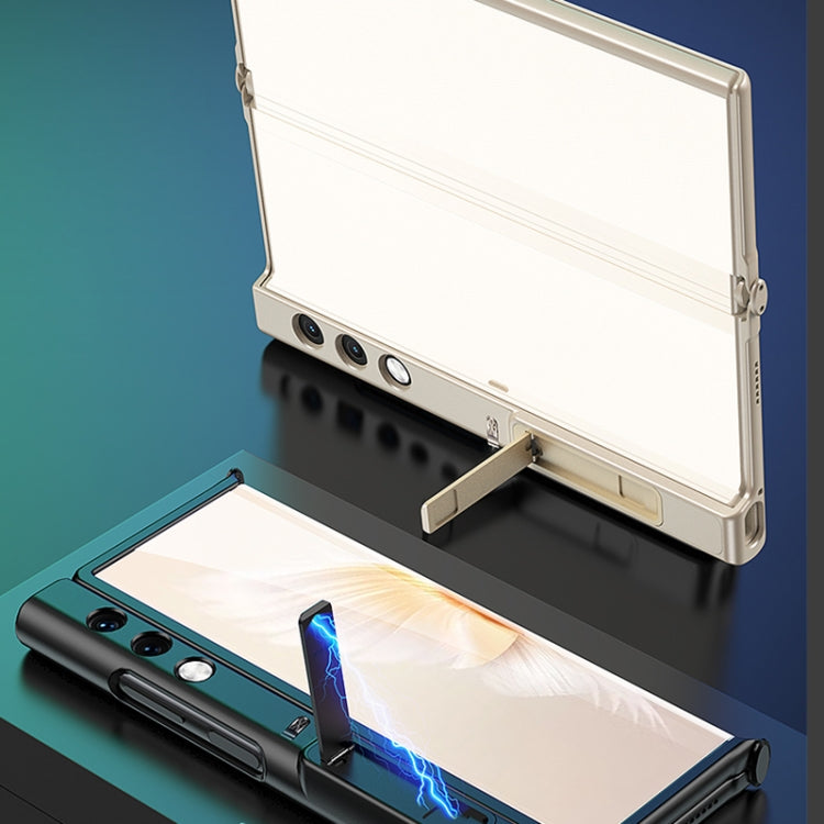 For Honor V Purse GKK Ultra-thin Full Coverage Shockproof Phone Case with Holder(Gold)