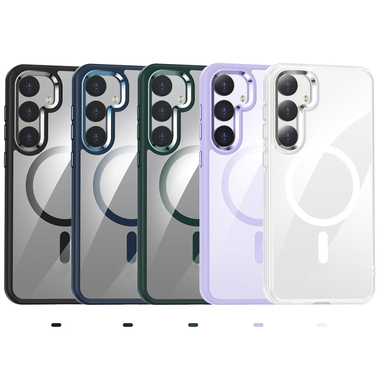 For Samsung Galaxy S24 5G MagSafe Anti-fingerprint Highly Transparent PC Phone Case(Purple)