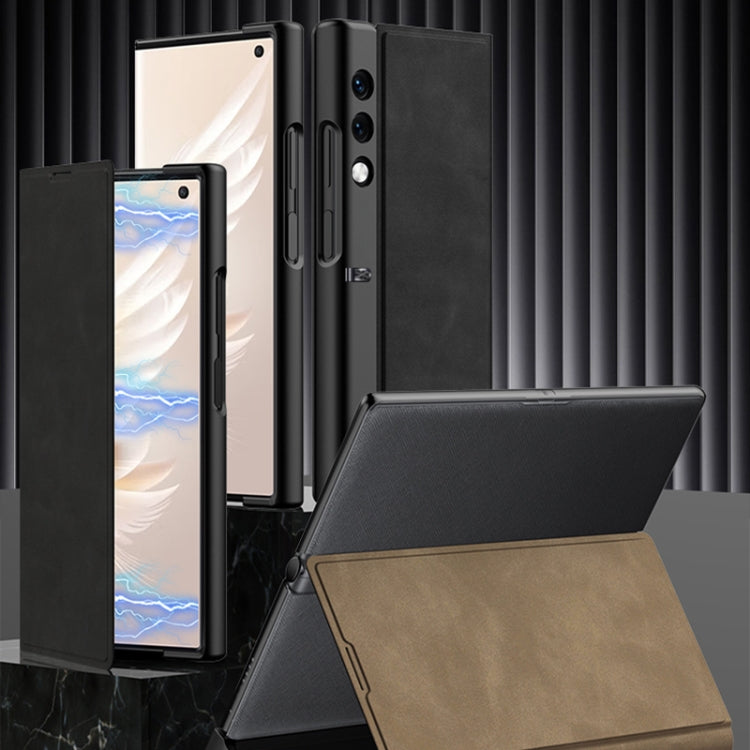 For Honor V Purse GKK Frosted Leather Fold Phone Case(Black)