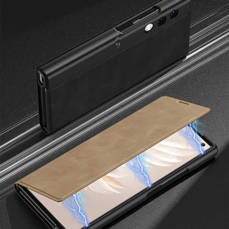 For Honor V Purse GKK Frosted Leather Fold Phone Case(Black)