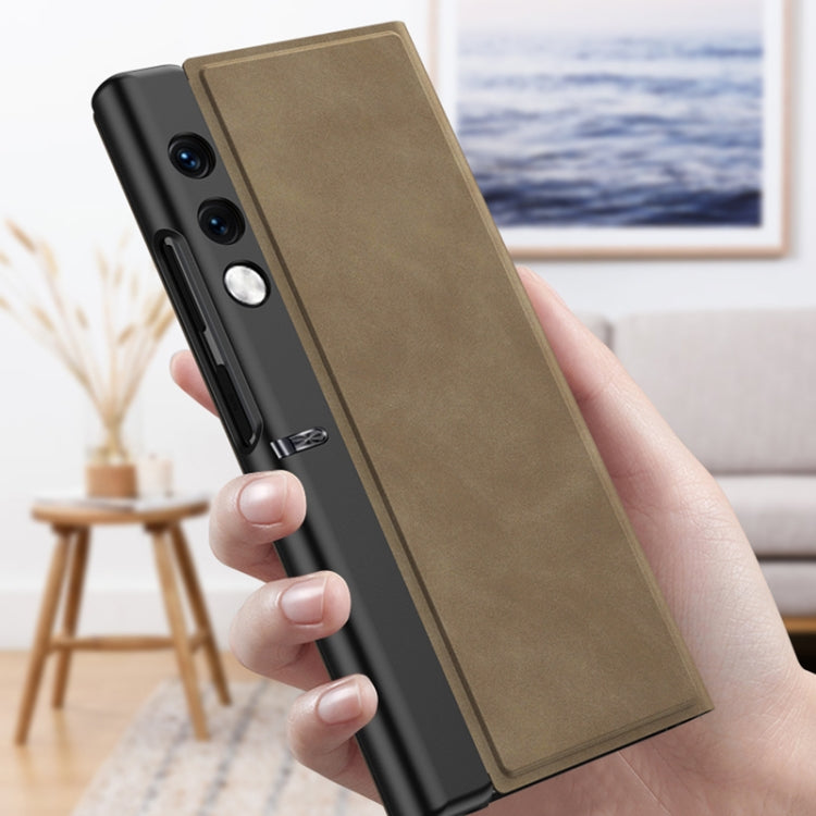 For Honor V Purse GKK Frosted Leather Fold Phone Case(Brown)