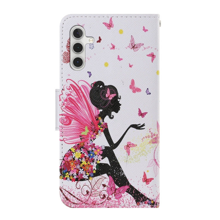 For Samsung Galaxy S24 5G Colored Drawing Pattern Leather Phone Case(Dancing Girl)