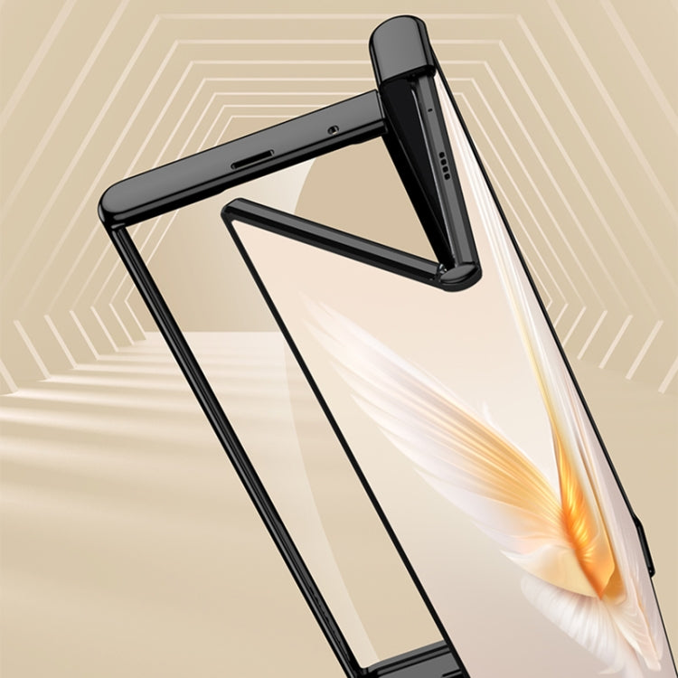 For Honor V Purse GKK Integrated Flip Electroplating TPU Case with Holder(Black)