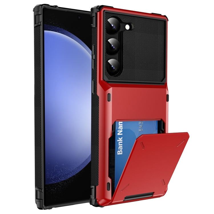 For Samsung Galaxy S24 5G Scratch-Resistant Shockproof Heavy Duty Rugged Armor Phone Case(Red)