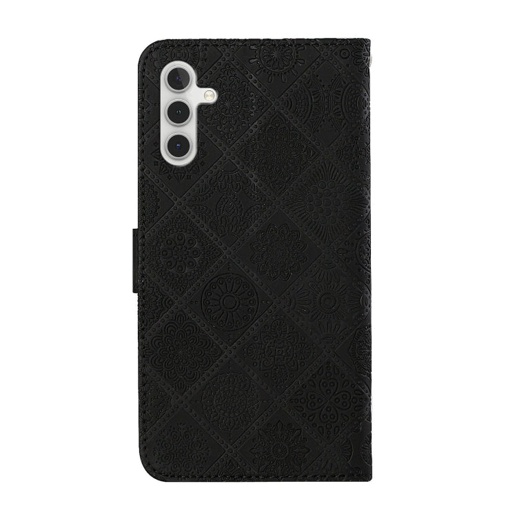 For Samsung Galaxy S24 5G Ethnic Style Embossed Pattern Leather Phone Case(Black)