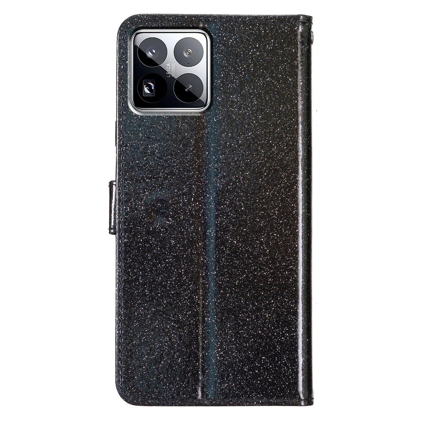 For Xiaomi 15 Pro Glitter Powder Flip Leather Phone Case(Black)