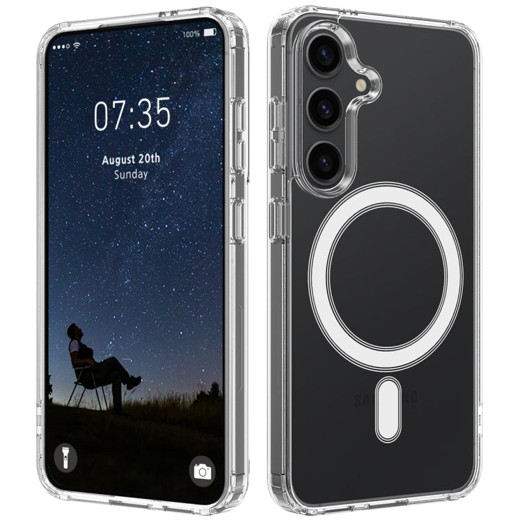 For Samsung Galaxy S24 5G MagSafe Magnetic Acrylic TPU Phone Case(Transparent)