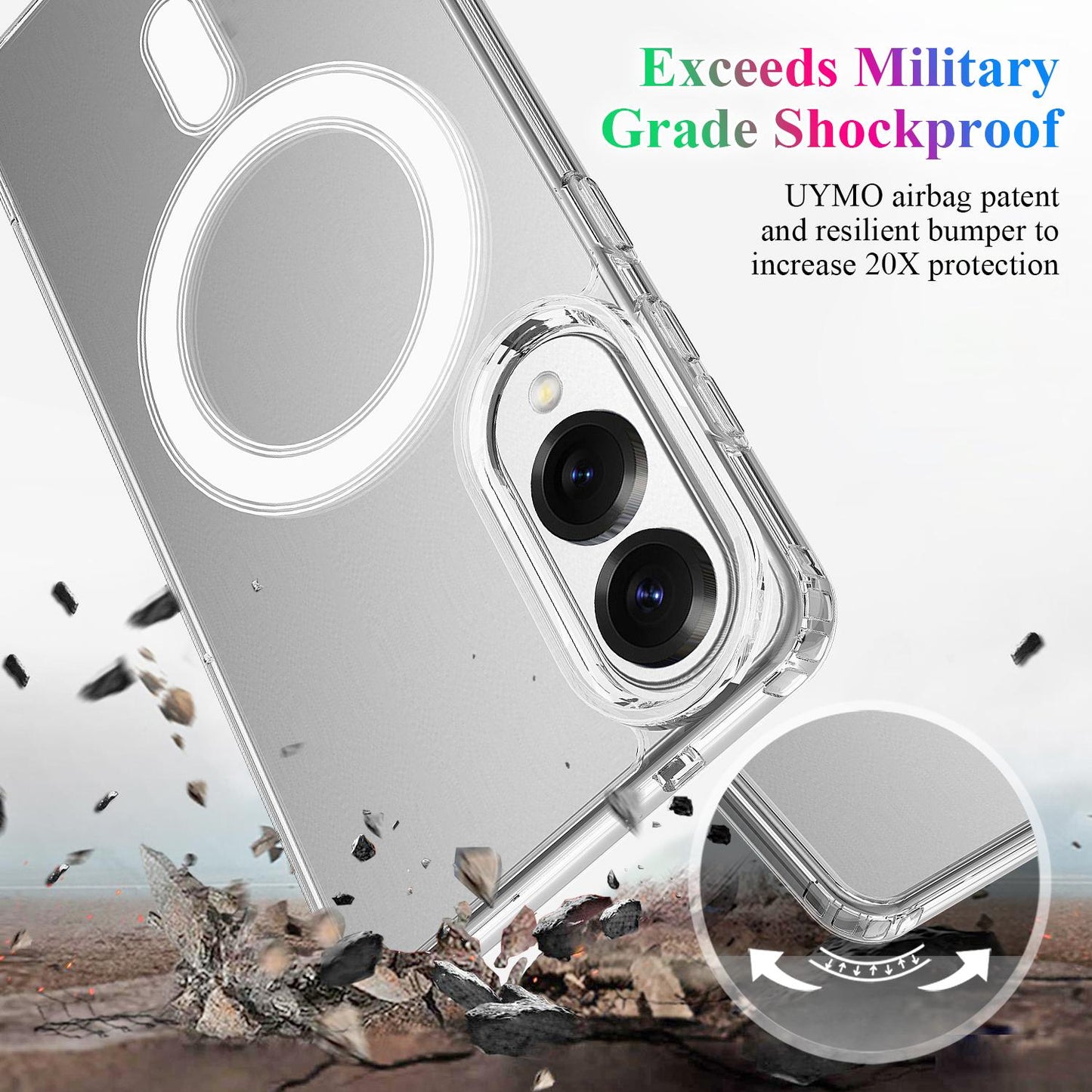 For Samsung Galaxy S25 Edge 5G MagSafe Magnetic Acrylic TPU Phone Case(Transparent)