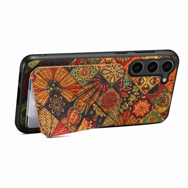 For Samsung Galaxy S24 5G Dual Card Slot Holder Phone Case(Autumn Yellow)